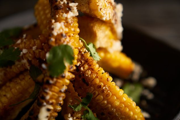 corn dish food photography